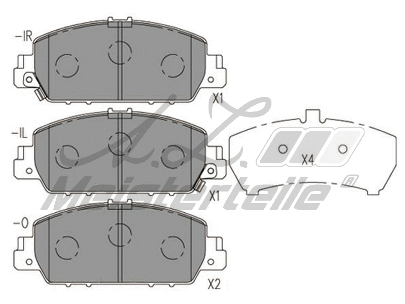 Kit de plaquettes de frein, frein à disque A.Z. Meisterteile AZMT-44-022-2102