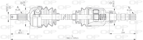 Arbre de transmission OPEN PARTS DRS6249.00
