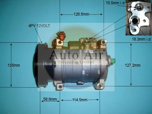 Compresseur, climatisation AUTO AIR GLOUCESTER 14-7497