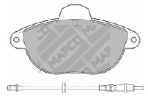 Kit de plaquettes de frein, frein à disque MAPCO 6466