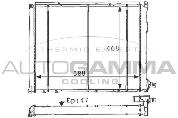 Radiateur, refroidissement du moteur AUTOGAMMA 100912
