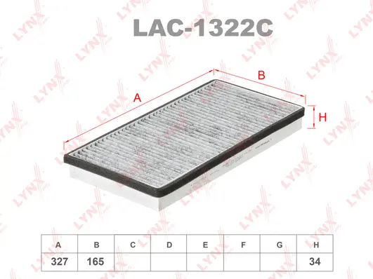 Filtre, air de l'habitacle LYNXAUTO LAC-1322C