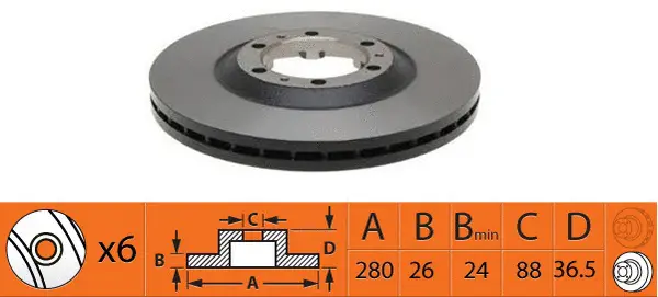 Disque de frein SB BR81102T