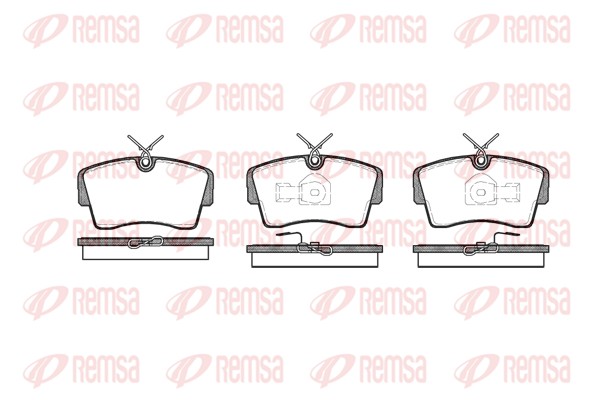 Kit de plaquettes de frein, frein à disque REMSA 0173.00