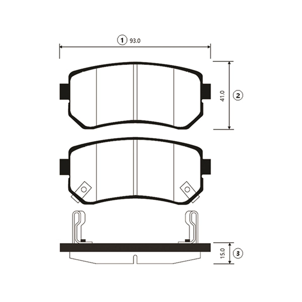 Kit de plaquettes de frein, frein à disque CTR GK0542