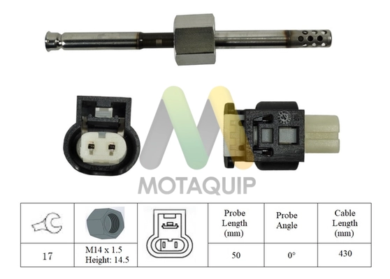 Capteur, température des gaz MOTAQUIP LVET398