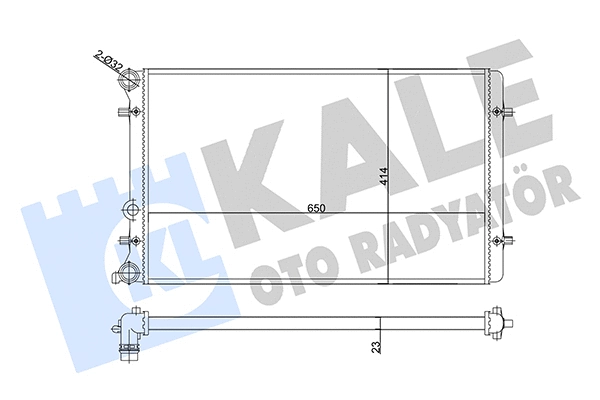 Radiateur, refroidissement du moteur KALE OTO RADYATÖR 356980