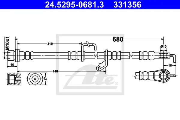 Flexible de frein ATE-APAC 24.5295-0681.3