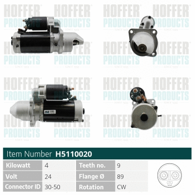 Démarreur HOFFER H5110020