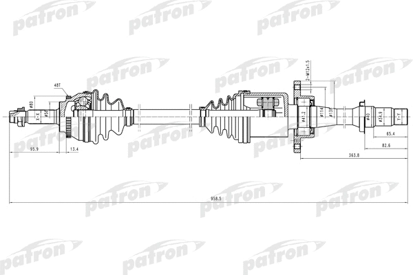 Arbre de transmission PATRON PDS9106