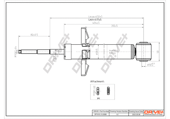 Amortisseur Dr!ve+ DP1610.10.0088