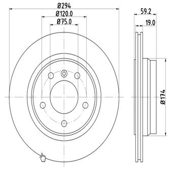 Disque de frein MTR 12108582