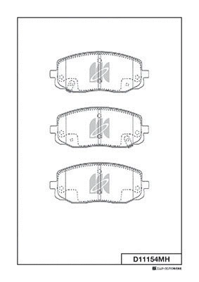 Kit de plaquettes de frein, frein à disque MK Kashiyama D11154MH