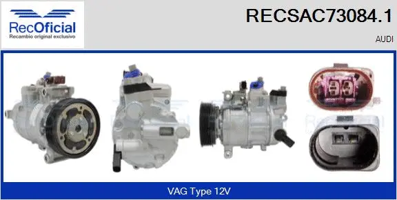 Compresseur, climatisation RECOFICIAL RECSAC73084.1