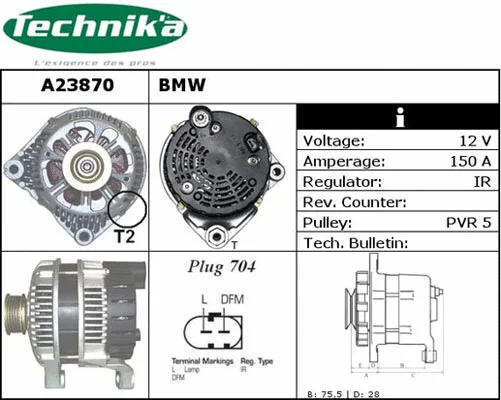 Alternateur Technika A23870