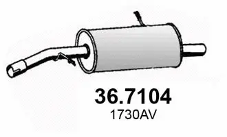 Silencieux arrière ASSO 36.7104