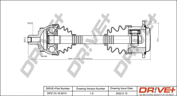 Arbre de transmission Dr!ve+ DP2110.10.0013