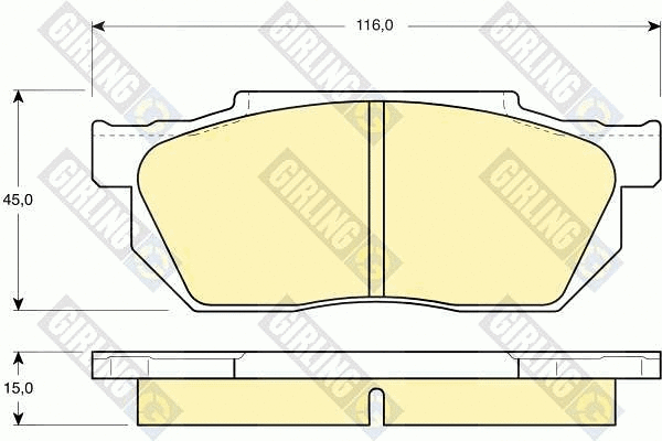 Kit de plaquettes de frein, frein à disque GIRLING 6103589