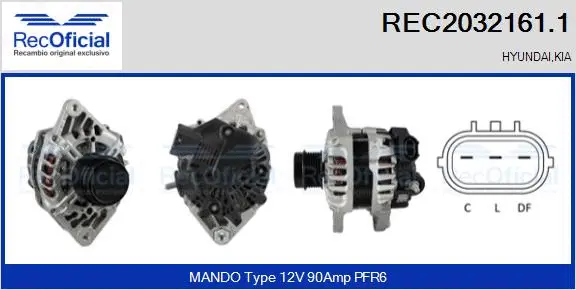 Alternateur RECOFICIAL REC2032161.1