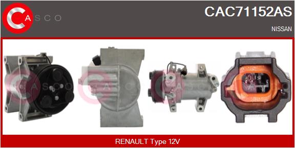 Compresseur, climatisation CASCO CAC71152AS
