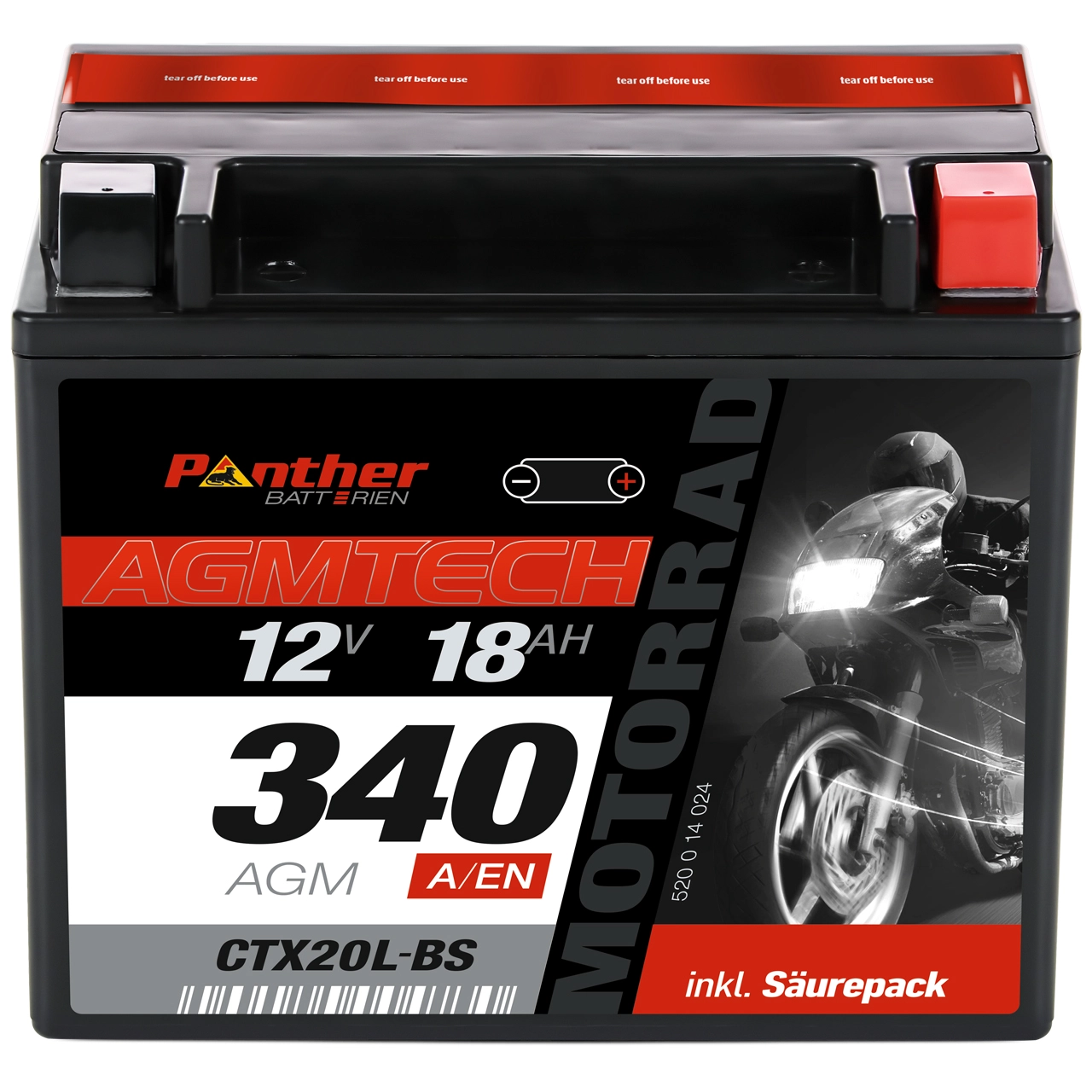 Batterie de démarrage PANTHER-BATTERIEN MB.5201477