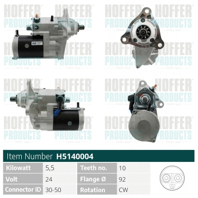 Démarreur HOFFER H5140004