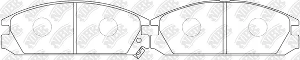 Kit de plaquettes de frein, frein à disque NiBK PN8127
