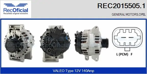 Alternateur RECOFICIAL REC2015505.1