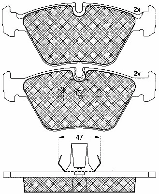 Kit de plaquettes de frein, frein à disque BSF 10791