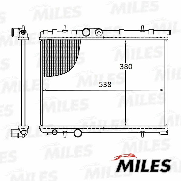 Radiateur, refroidissement du moteur MILES ACRB043