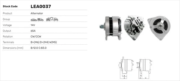 Alternateur LUSA LEA0037