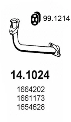 Tuyau d'échappement ASSO 14.1024