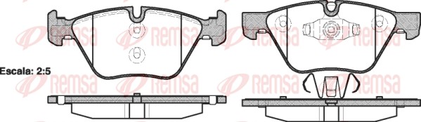 Kit de plaquettes de frein, frein à disque REMSA 1052.10