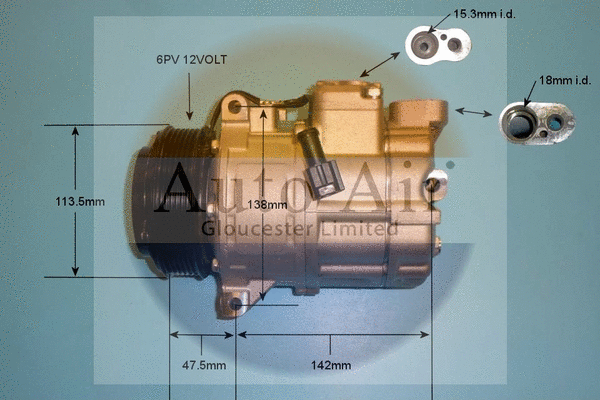Compresseur, climatisation AUTO AIR GLOUCESTER 14-9740P