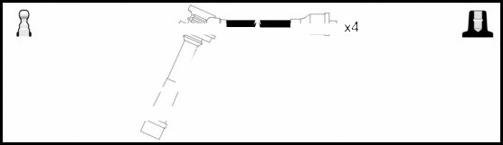 Kit de câbles d'allumage LEMARK HOES590