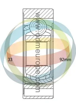 Jeu de joints, arbre de transmission 4X4 ESTANFI EST-14-216050