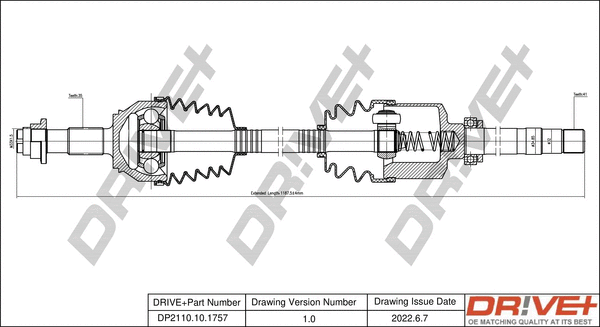 Arbre de transmission Dr!ve+ DP2110.10.1757