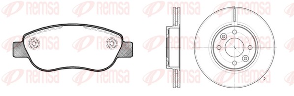 Kit de freins, frein à disques REMSA 81069.00