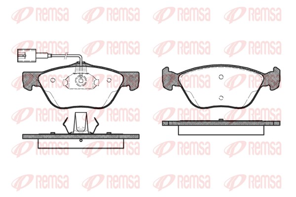 Kit de plaquettes de frein, frein à disque REMSA 0589.42