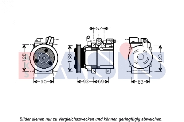 Compresseur, climatisation AKS DASIS 851950N