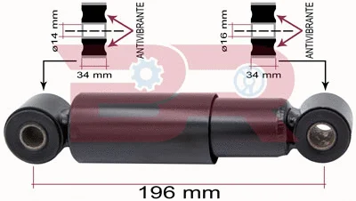Amortisseur, suspension de la cabine BOTTO RICAMBI BRCA8086