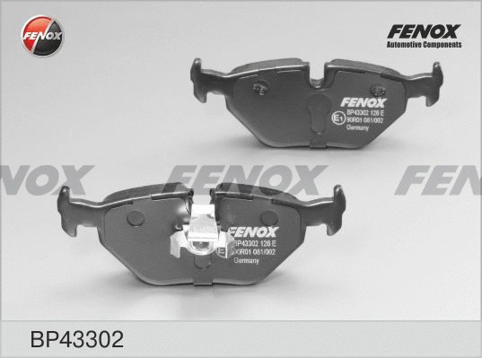 Kit de plaquettes de frein, frein à disque FENOX BP43302