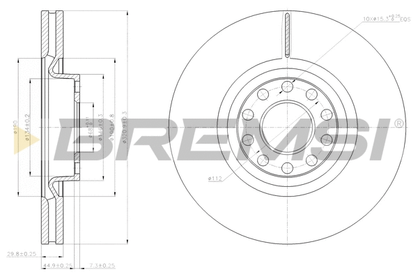 Disque de frein BREMSI CD7983V