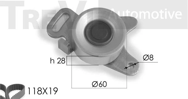 Kit de courroie crantée TREVI AUTOMOTIVE KD1039