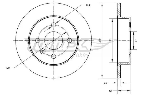 Disque de frein TOMEX Brakes TX 70-23