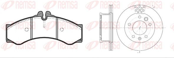 Kit de freins, frein à disques REMSA 8614.00