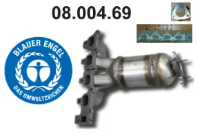 Catalyseur en coude EBERSPÄCHER 08.004.69