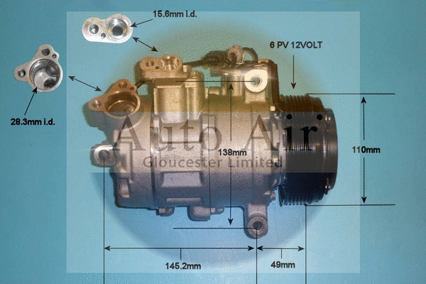 Compresseur, climatisation AUTO AIR GLOUCESTER 14-9150P