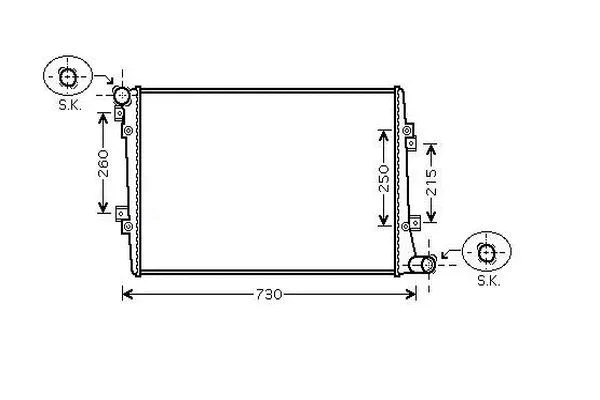 Radiateur, refroidissement du moteur ORDONEZ 2061075