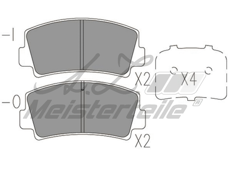Kit de plaquettes de frein, frein à disque A.Z. Meisterteile AZMT-44-022-2168